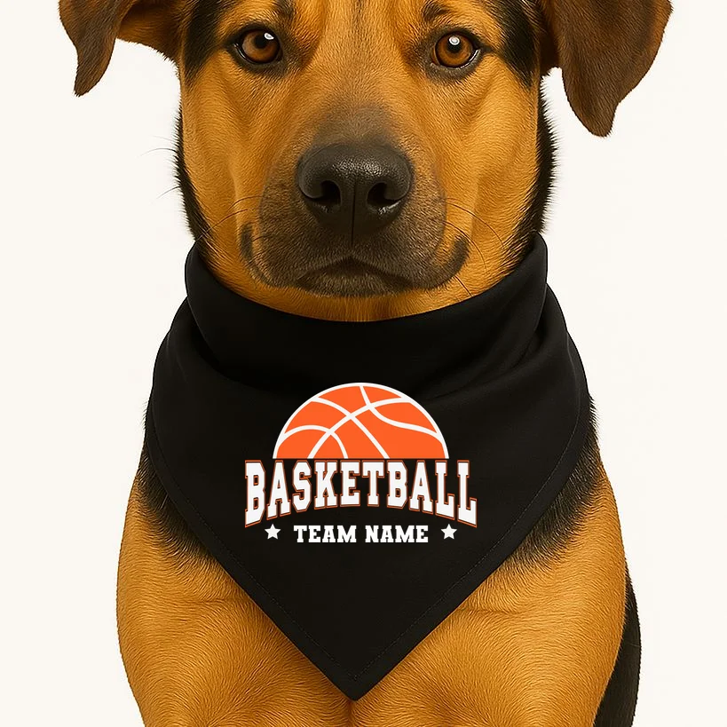 Custom Basketball Team Dog Bandana - Front 1