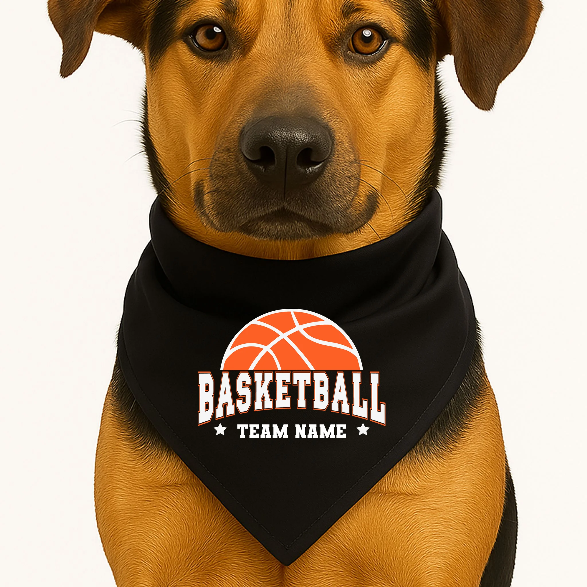 Custom Basketball Team Dog Bandana - Front 1