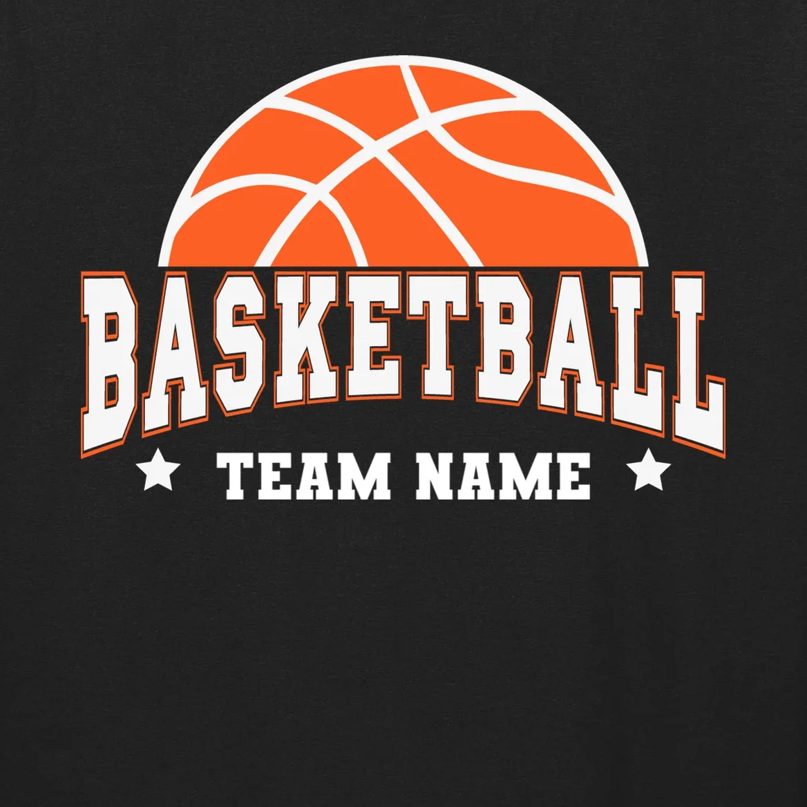 Custom Basketball Team Long Sleeve Shirt - Front - Close-up