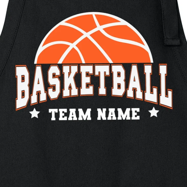 Custom Basketball Team Apron - Front - Close-up