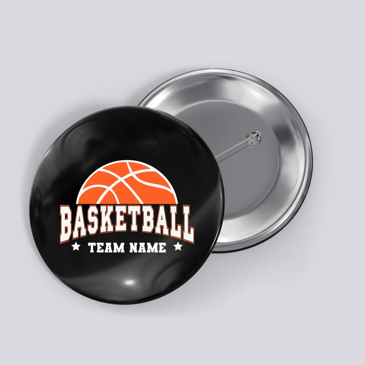 Custom Basketball Team Button - Front