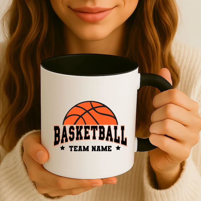 Custom Basketball Team Coffee Mug - Front 2