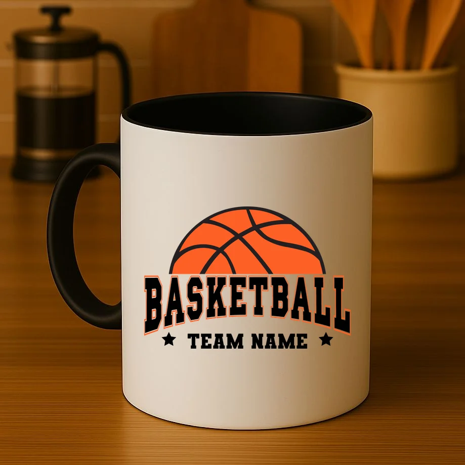 Custom Basketball Team Coffee Mug - Front 3