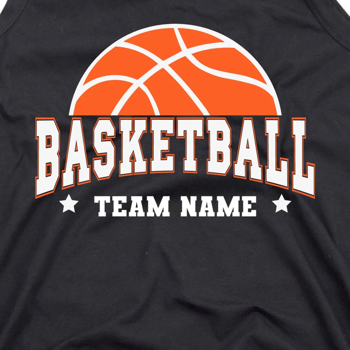 Custom Basketball Team Men's Tank Top - Front - Close-up
