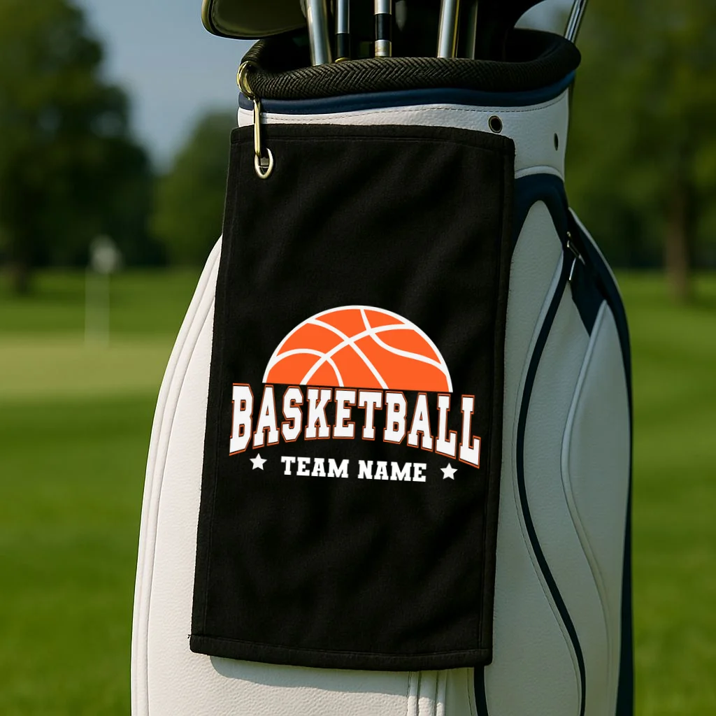 Custom Basketball Team Golf Towel - Front 2