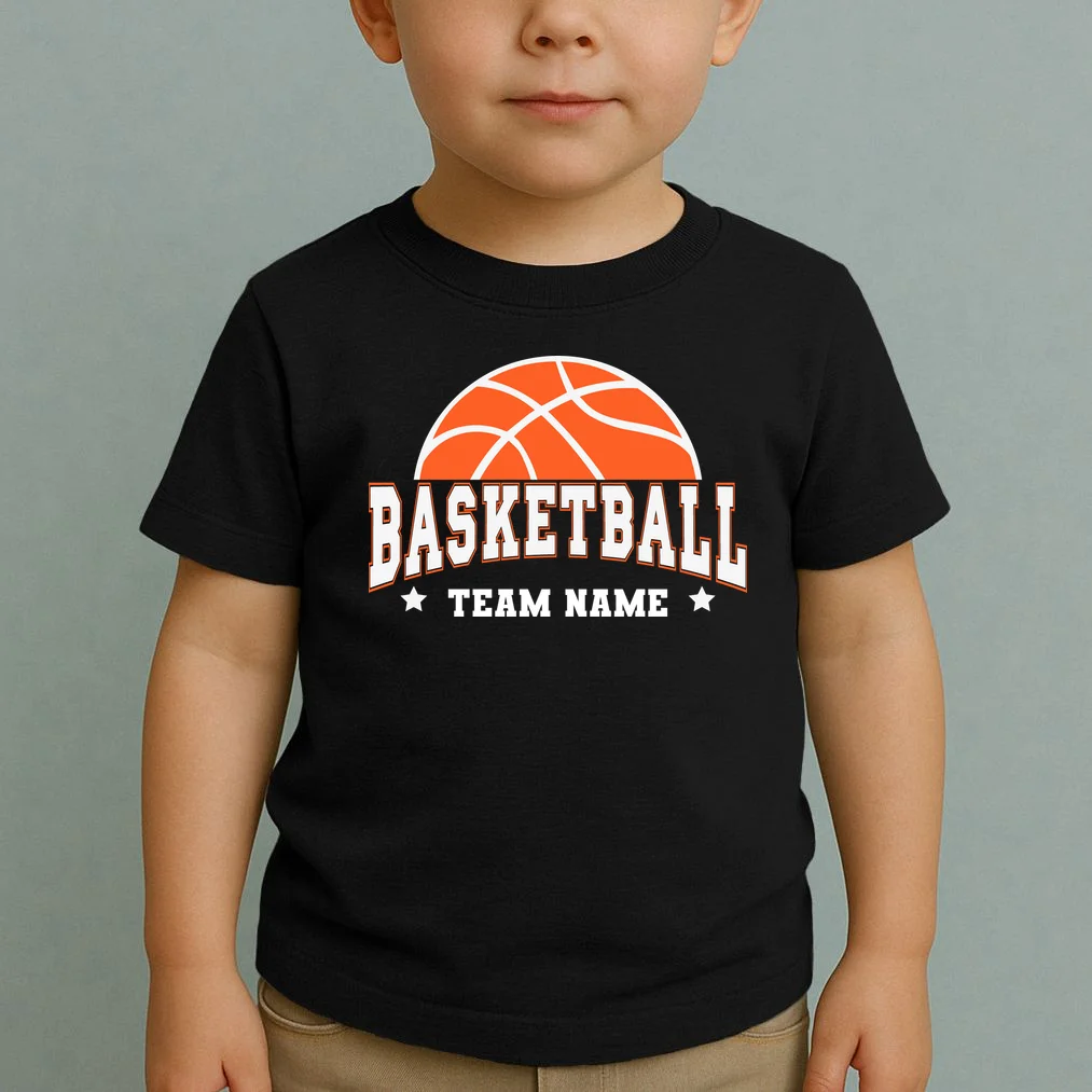 Custom Basketball Team Toddler T-Shirt - Front 1