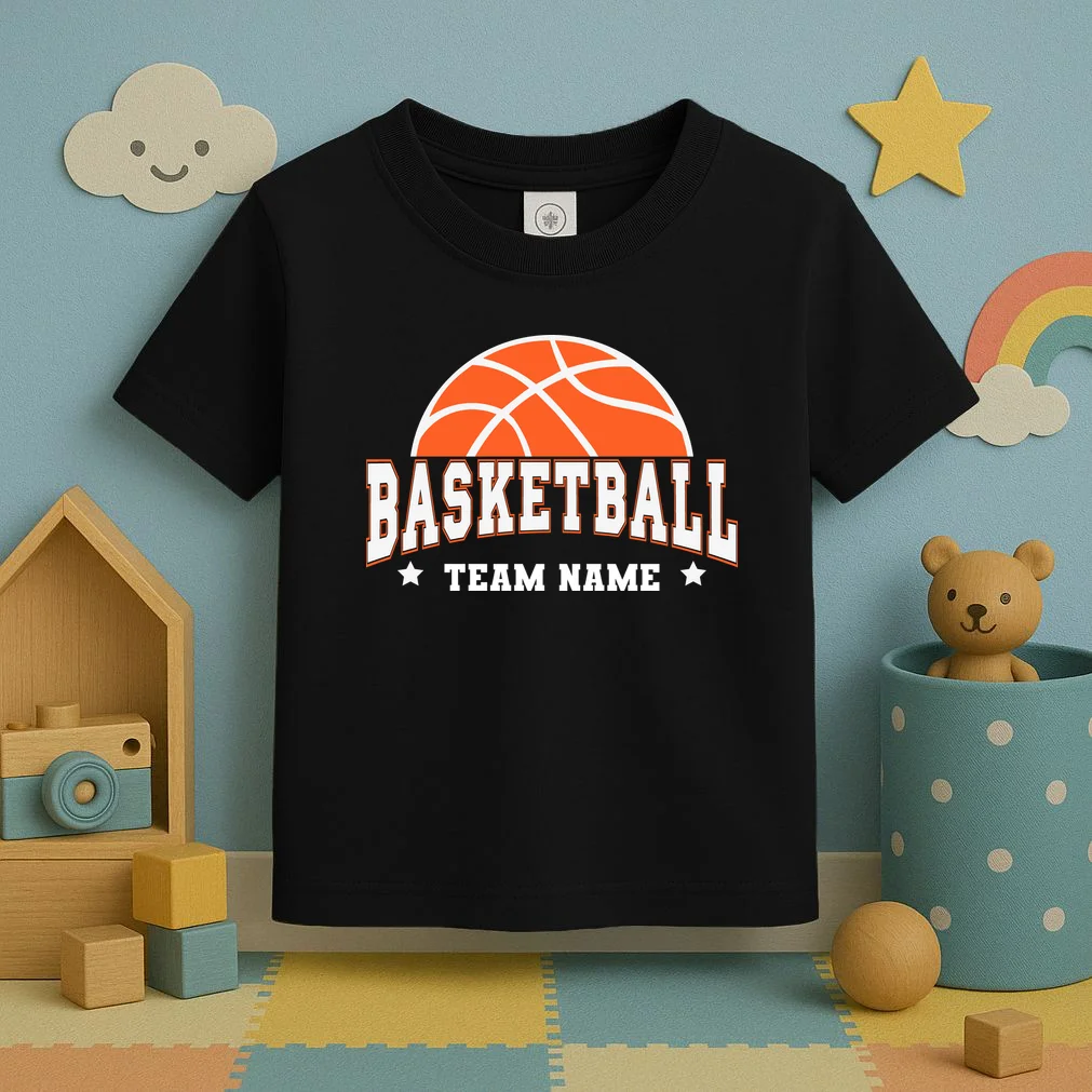 Custom Basketball Team Toddler T-Shirt - Front 2