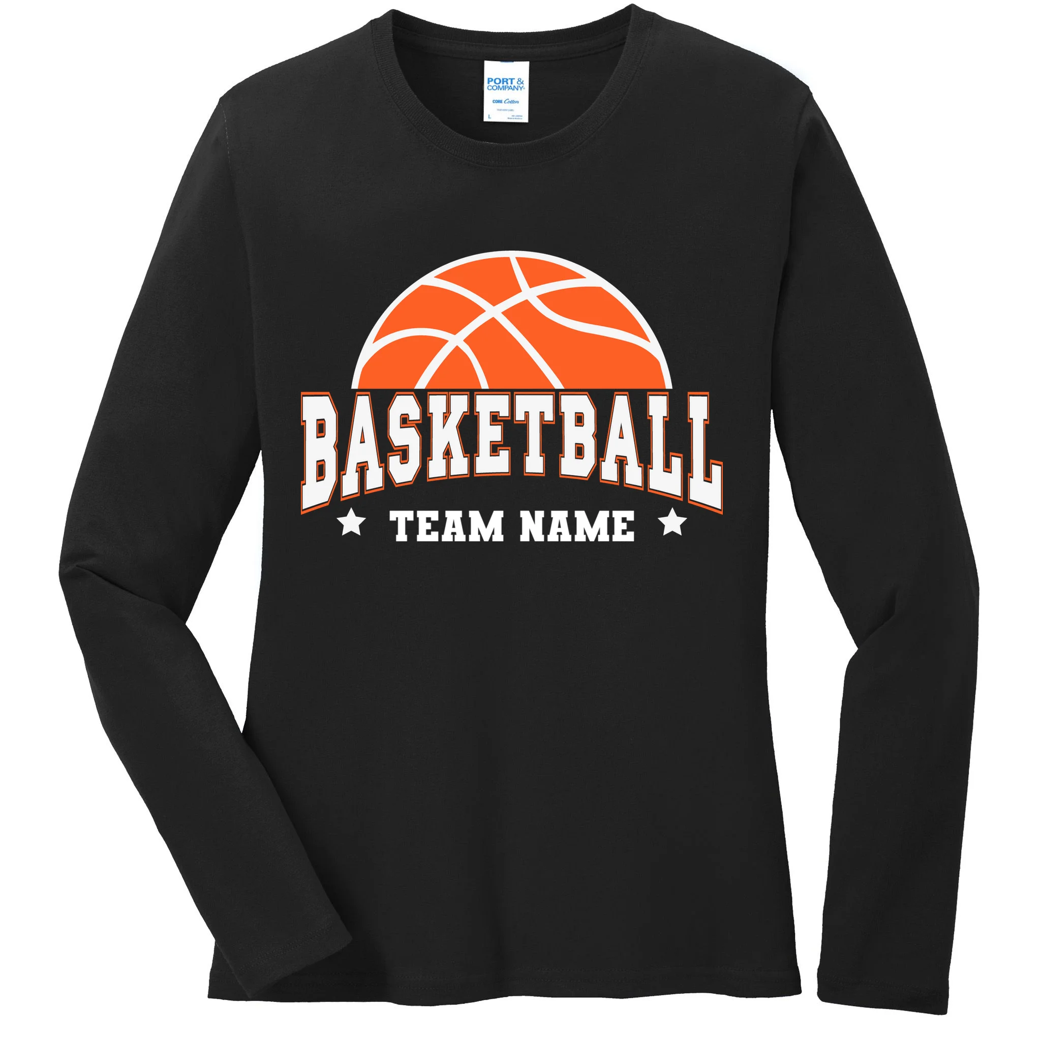 Custom Basketball Team Women's Long Sleeve Shirt - Front
