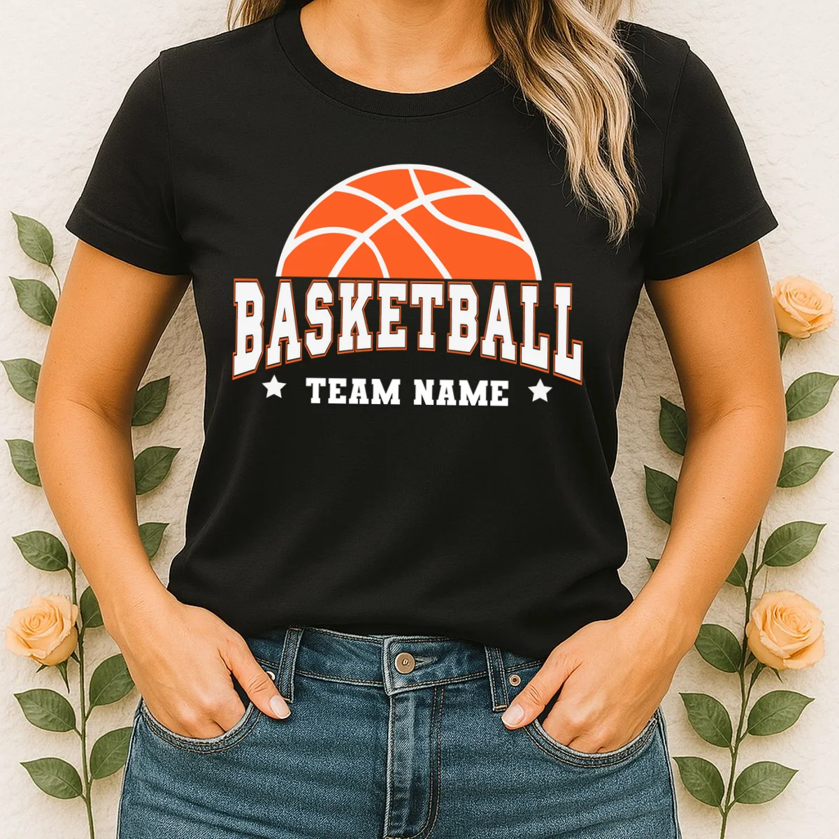 Custom Basketball Team Women's T-Shirt - Front 1