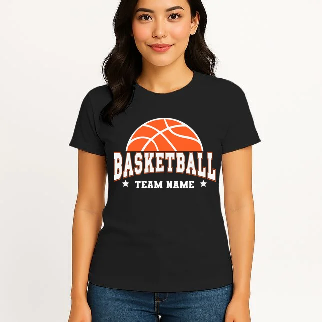 Custom Basketball Team Women's T-Shirt - Front 3