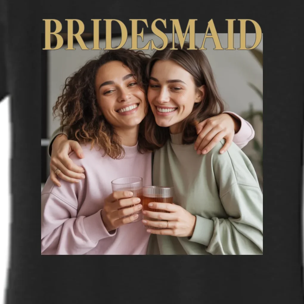 Custom Bridesmaid Upload Photo Personalized Bridesmaid Women's Flannel Pajama Set - Front - Close-up