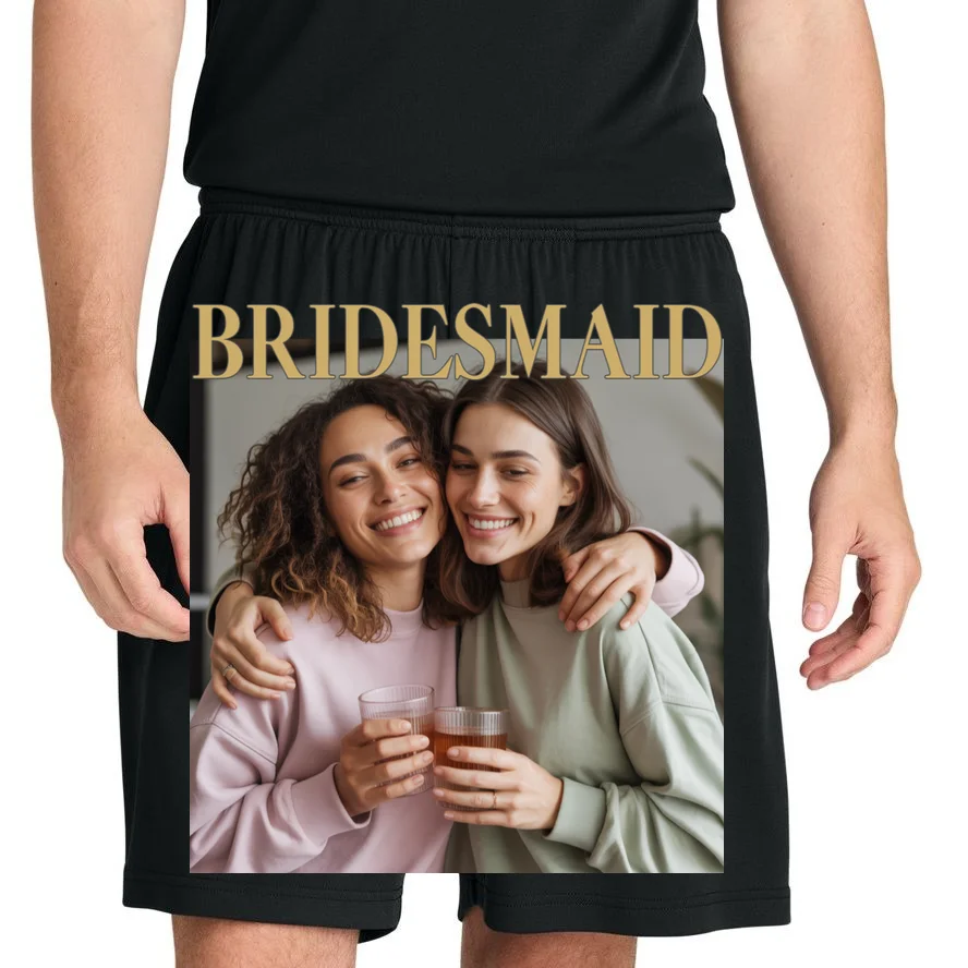 Custom Bridesmaid Upload Photo Personalized Bridesmaid Men's Shorts - Front 1