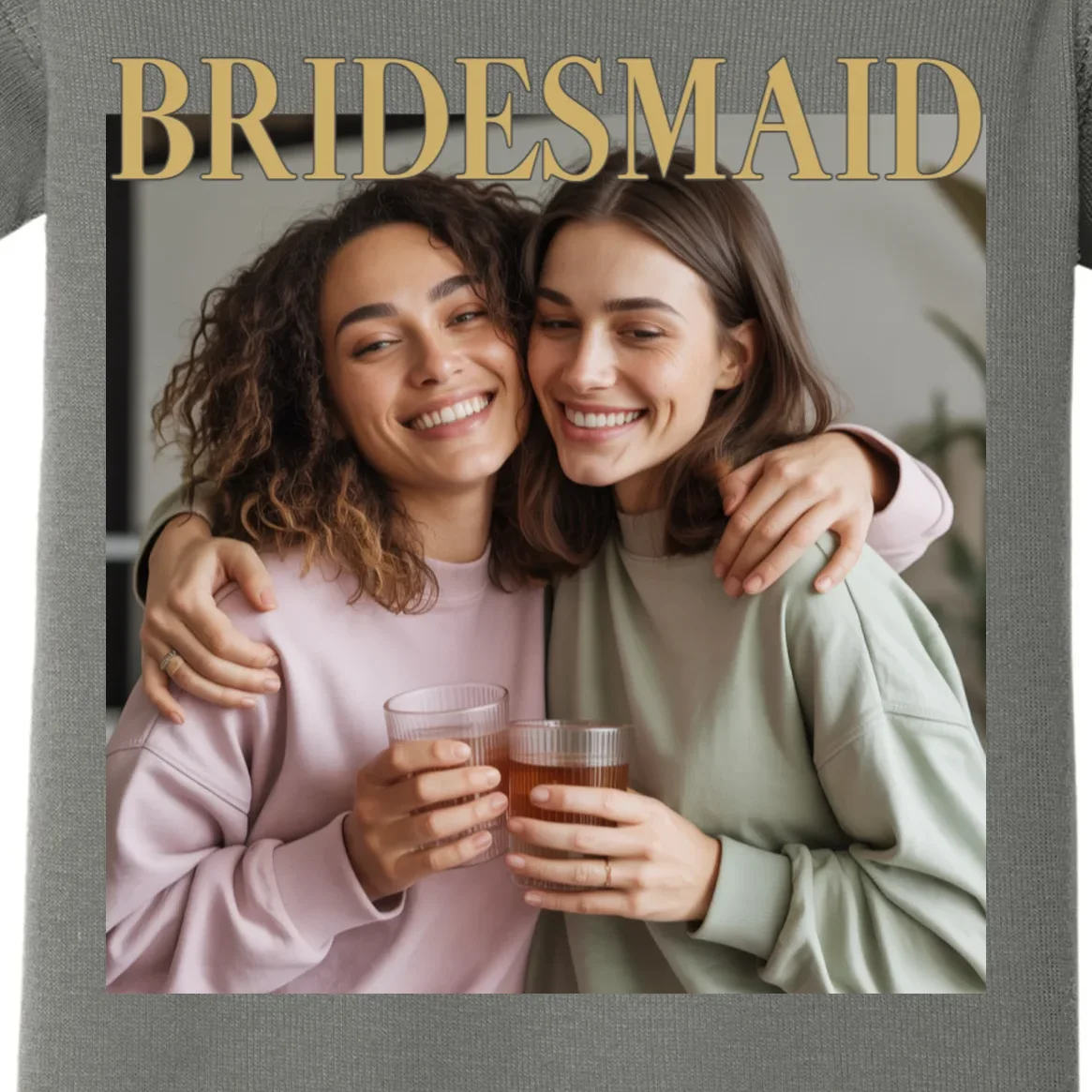 Custom Bridesmaid Upload Photo Personalized Bridesmaid Baby Bodysuit - Front - Close-up
