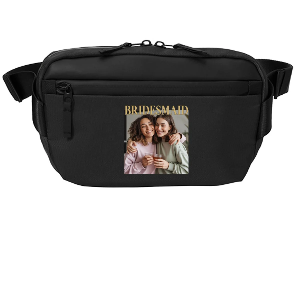 Custom Bridesmaid Upload Photo Personalized Bridesmaid Crossbody - Front