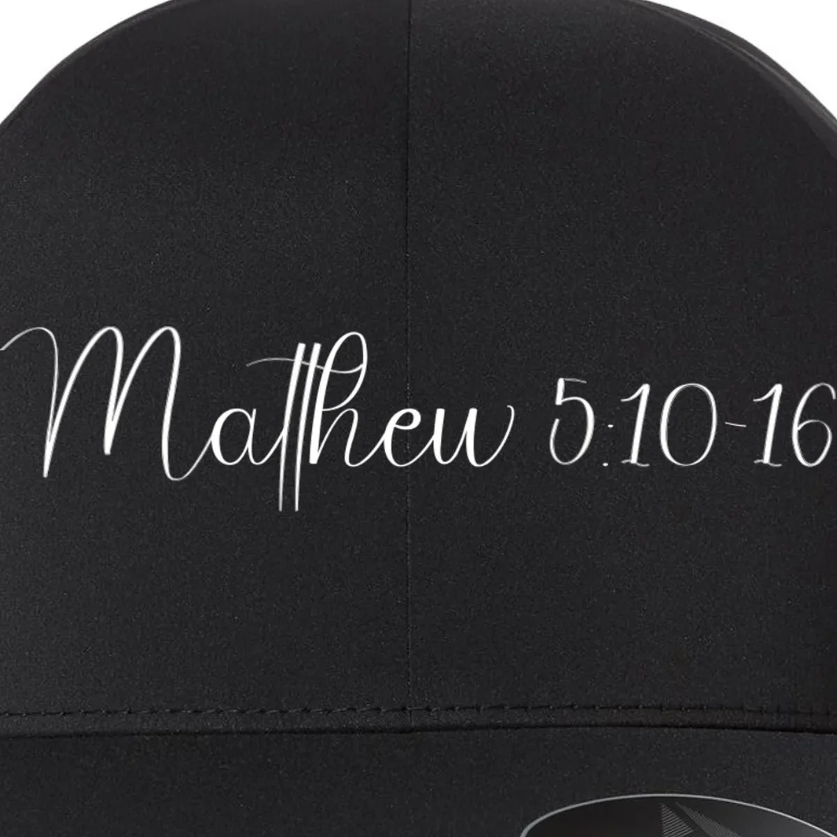 Custom Bible Verse,Enter Bible Berse,Custom Christian,Custom Christianity Personalized Gift Flexfit Men's Snapback Hat - Front - Close-up