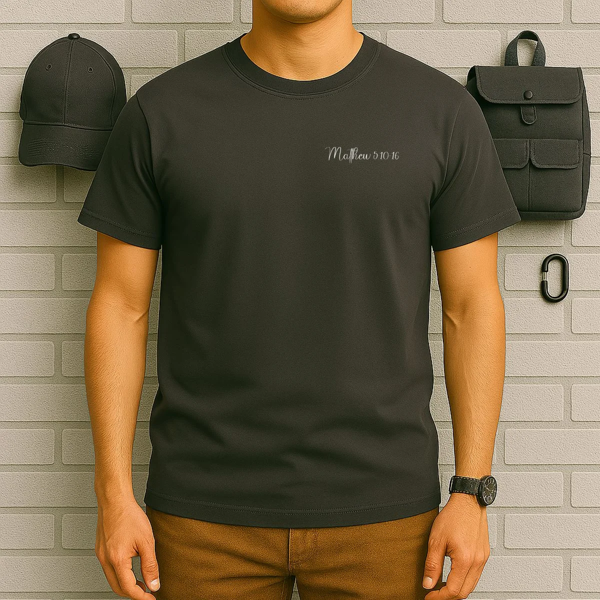 Custom Bible Verse,Enter Bible Berse,Custom Christian,Custom Christianity Personalized Gift T-Shirt - Front 6