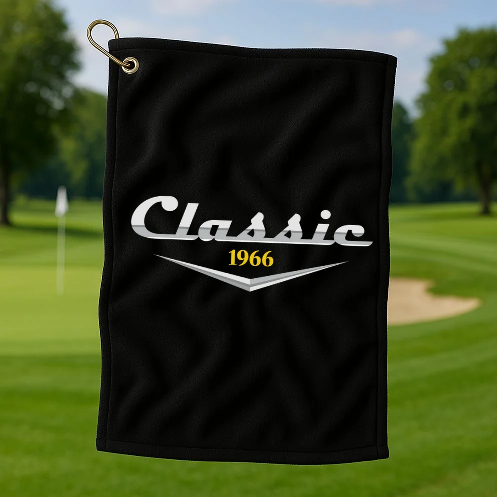 Classic Custom Birthday Year Golf Towel - Front 1