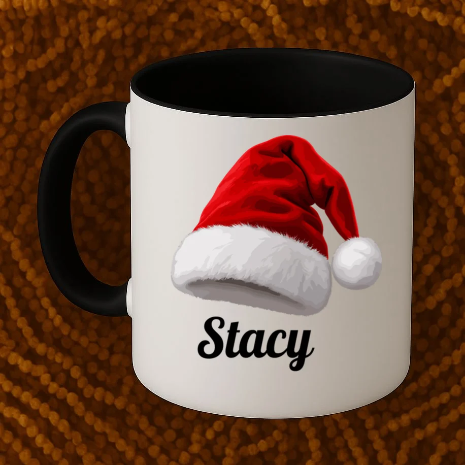 Christmas Cabin Crew | Rustic Mountain Christmas Design Mug - Front 1