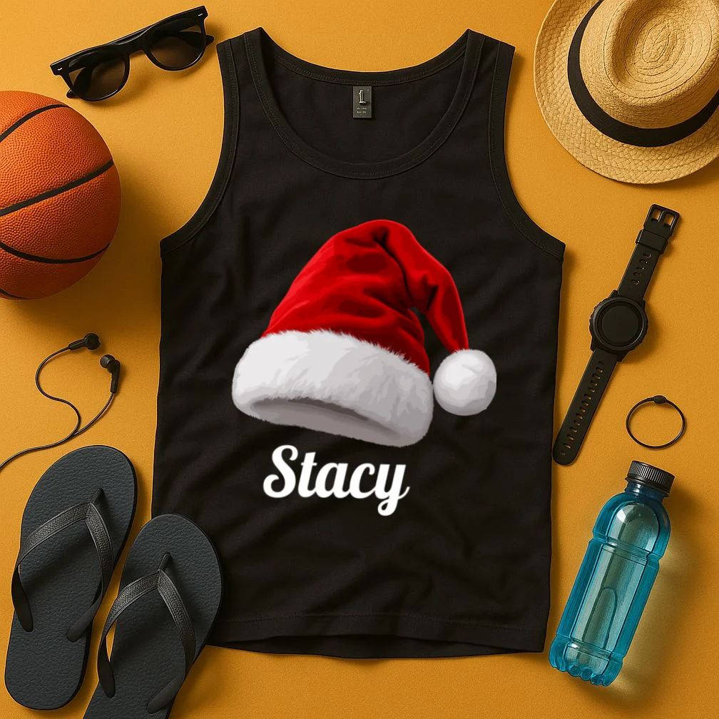 Christmas Cabin Crew | Rustic Mountain Christmas Design Men's Tank Top - Front 3