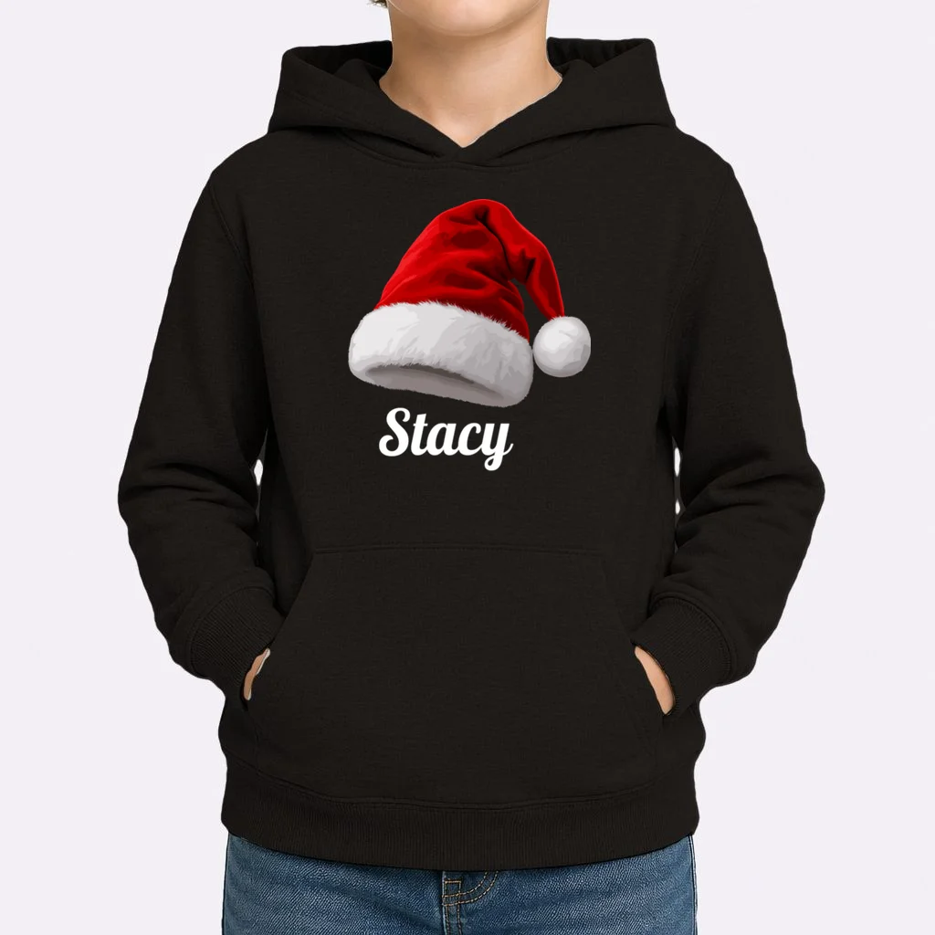 Christmas Cabin Crew | Rustic Mountain Christmas Design Kids Hoodie - Front 1
