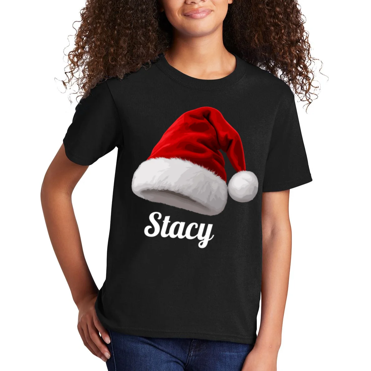 Christmas Cabin Crew | Rustic Mountain Christmas Design Kids T-Shirt - Front 1