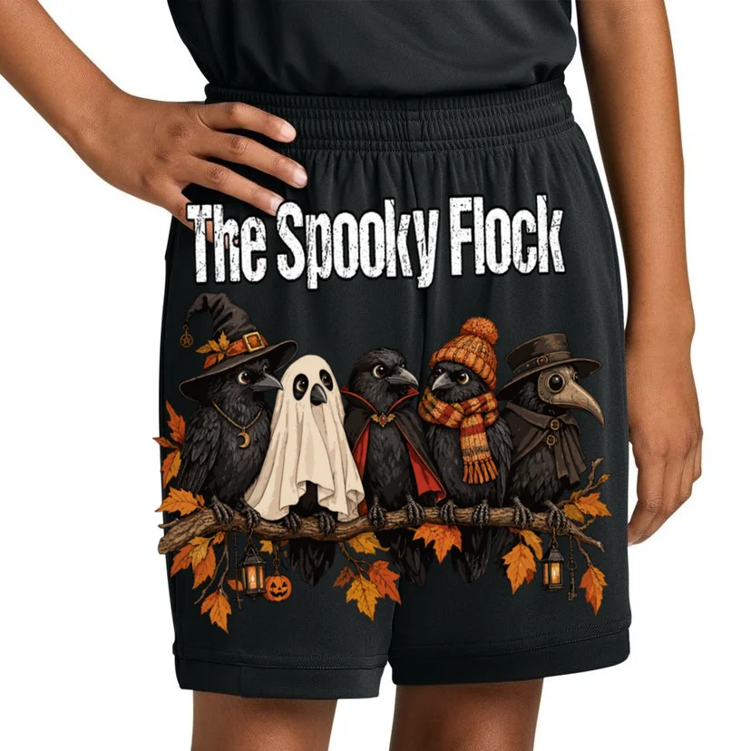 Creepy Crow Crew – Halloween Edition Kids Shorts - Front 1