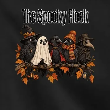 Creepy Crow Crew – Halloween Edition Kids Jacket - Front - Close-up