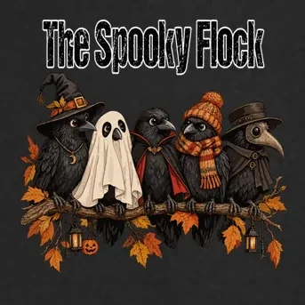Creepy Crow Crew – Halloween Edition Men's Soft Jacket - Front - Close-up