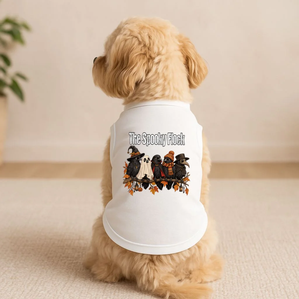 Creepy Crow Crew – Halloween Edition Doggie Tank - Front 1