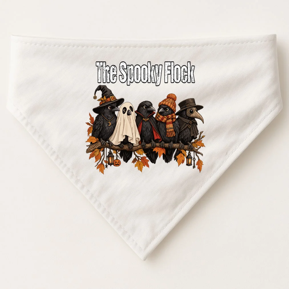 Creepy Crow Crew – Halloween Edition Dog Bandana Front