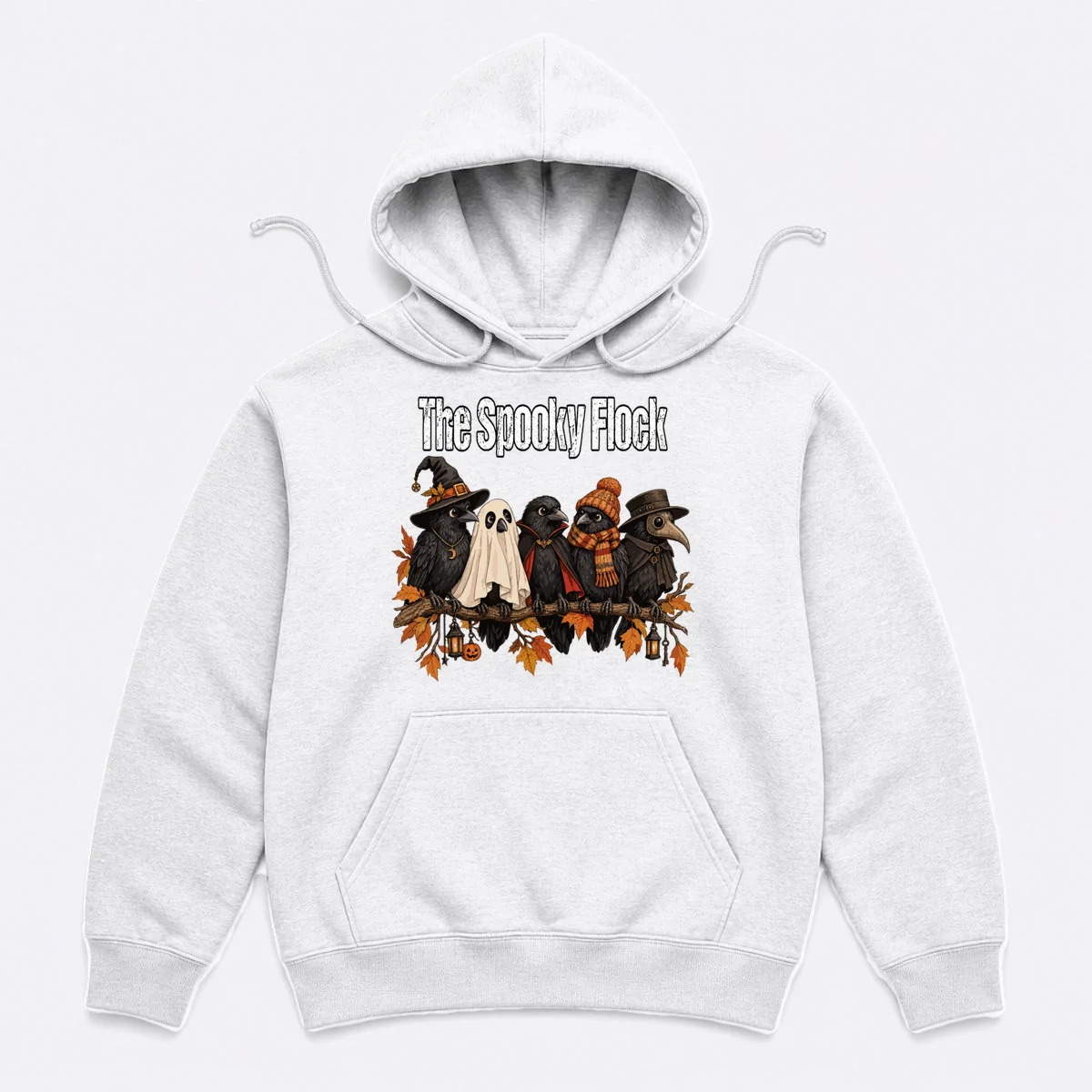 Creepy Crow Crew – Halloween Edition Men's Hoodie - Front