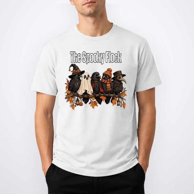 Creepy Crow Crew – Halloween Edition Men's T-Shirt - Front 1