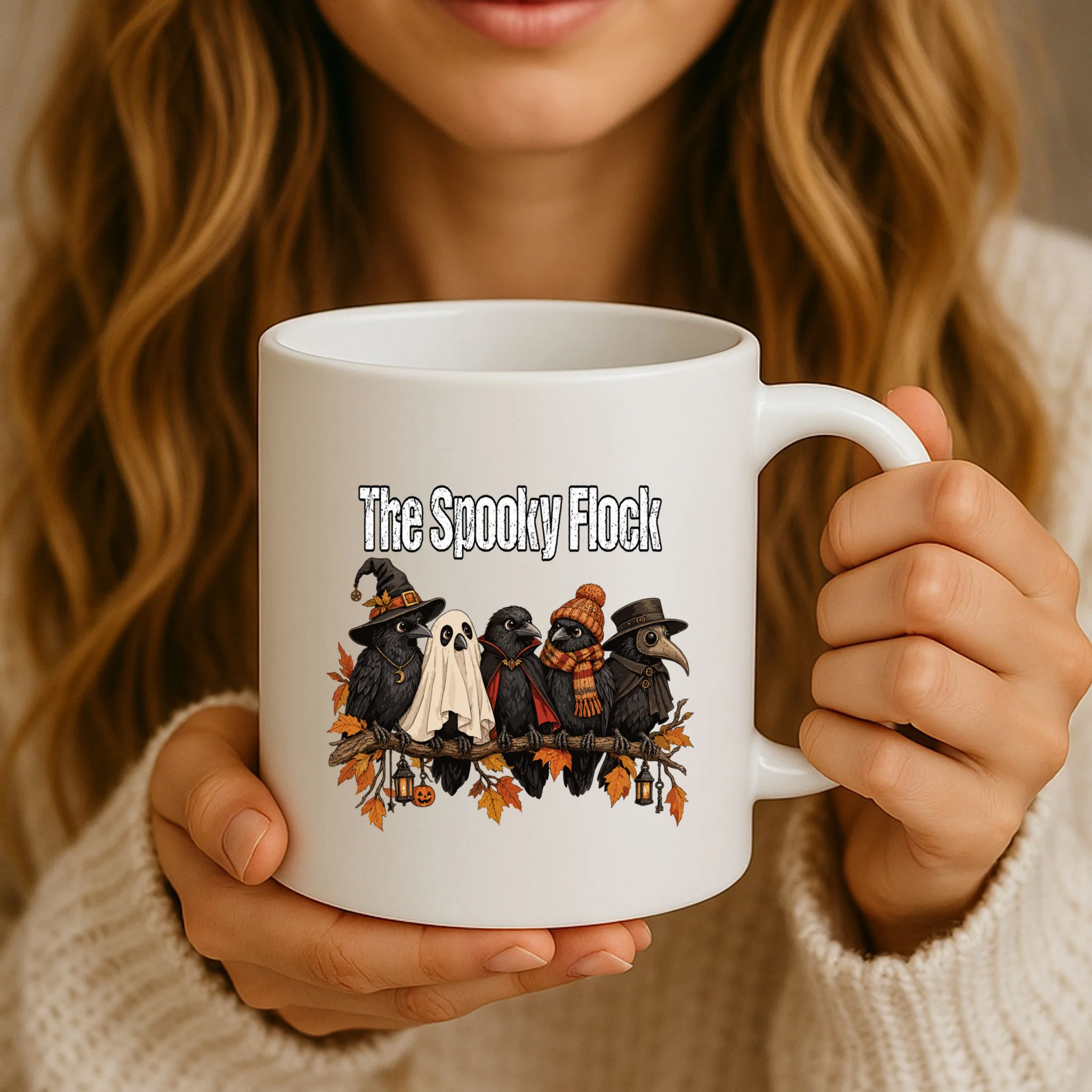 Creepy Crow Crew – Halloween Edition Mug - Front 2