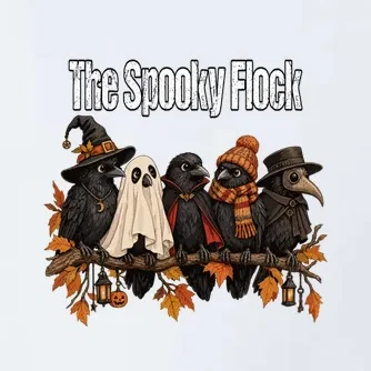 Creepy Crow Crew – Halloween Edition Men's Polo - Front - Close-up