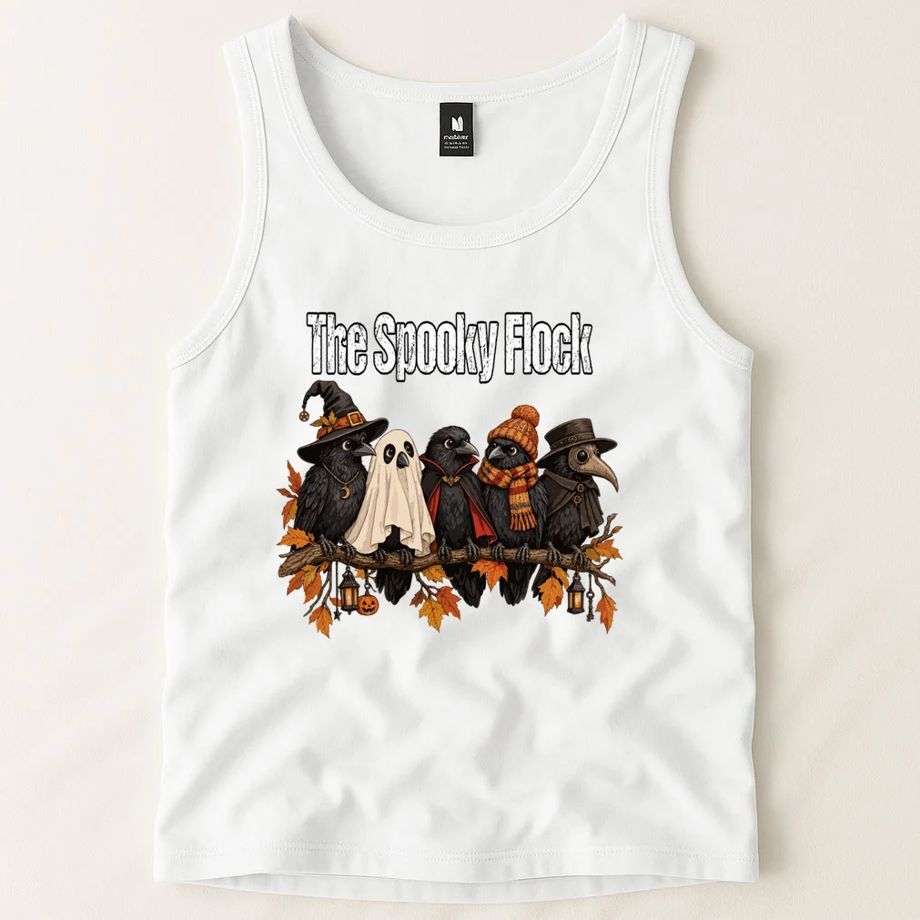 Creepy Crow Crew – Halloween Edition Men's Tank Top - Front 1