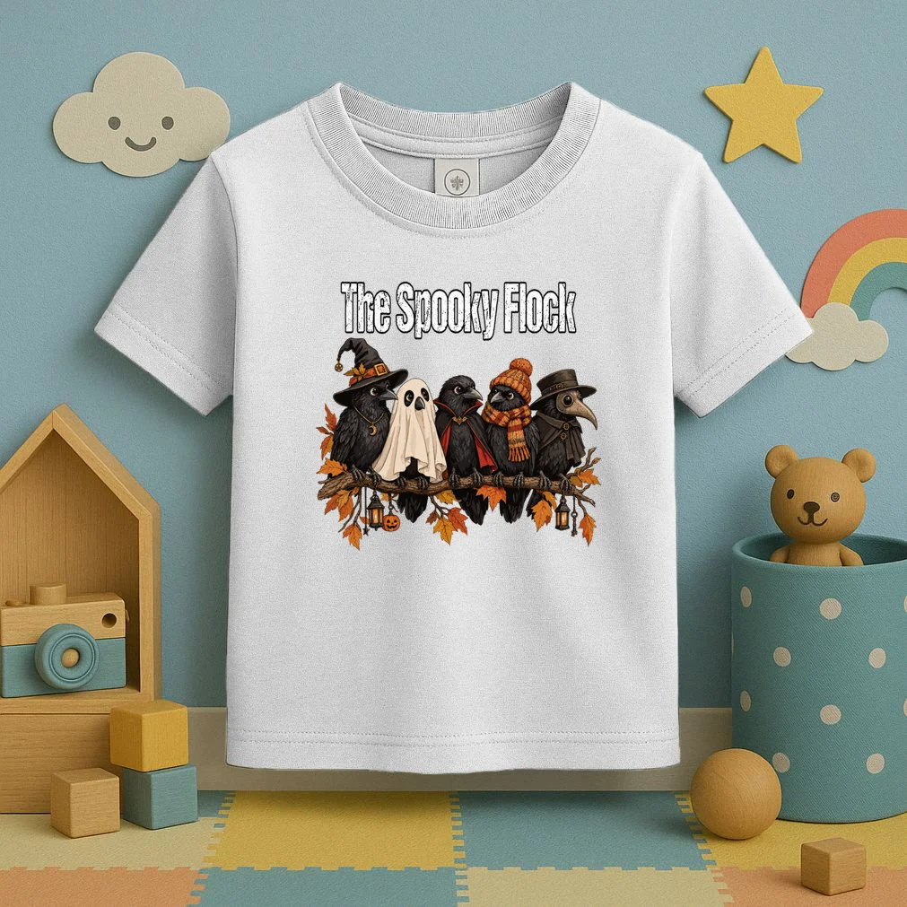 Creepy Crow Crew – Halloween Edition Toddler T-Shirt - Front 2
