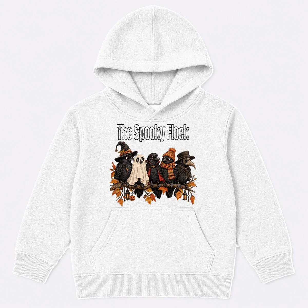 Creepy Crow Crew – Halloween Edition Kids Hoodie - Front