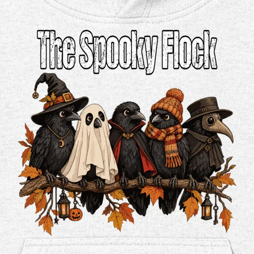 Creepy Crow Crew – Halloween Edition Kids Hoodie - Front - Close-up