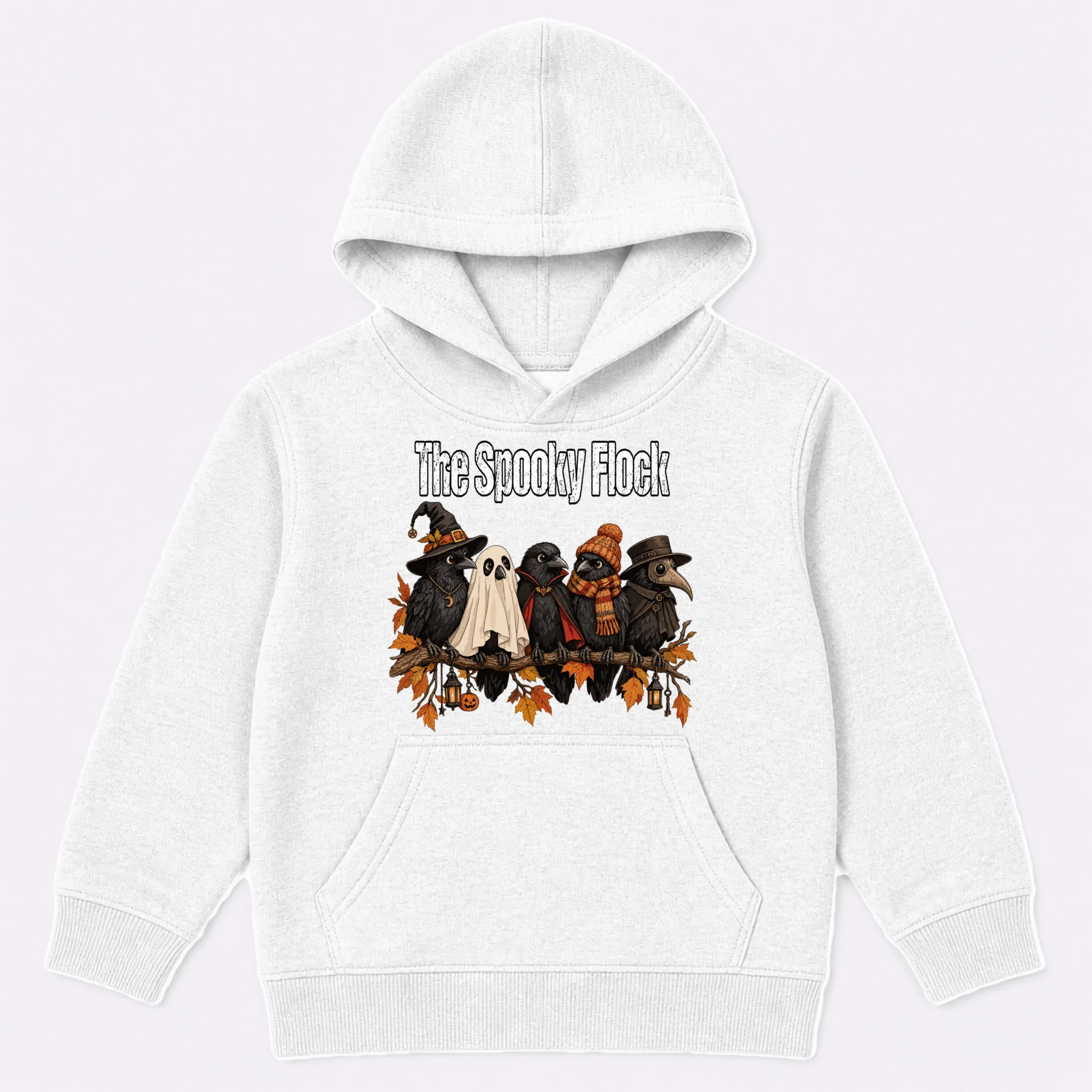 Creepy Crow Crew – Halloween Edition Kids Hoodie Front