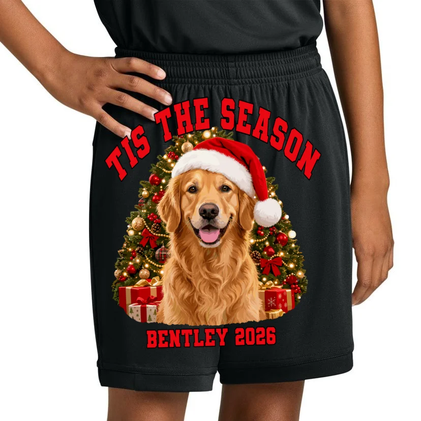 Personalized Dog Christmas Portrait – Custom Pet Photo Holiday Design Kids Shorts - Front 1