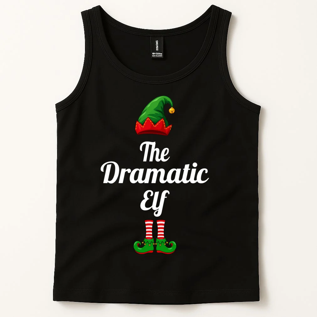 Custom Text Elf Design – Christmas Hat & Curled Shoes Men's Tank Top - Front 1