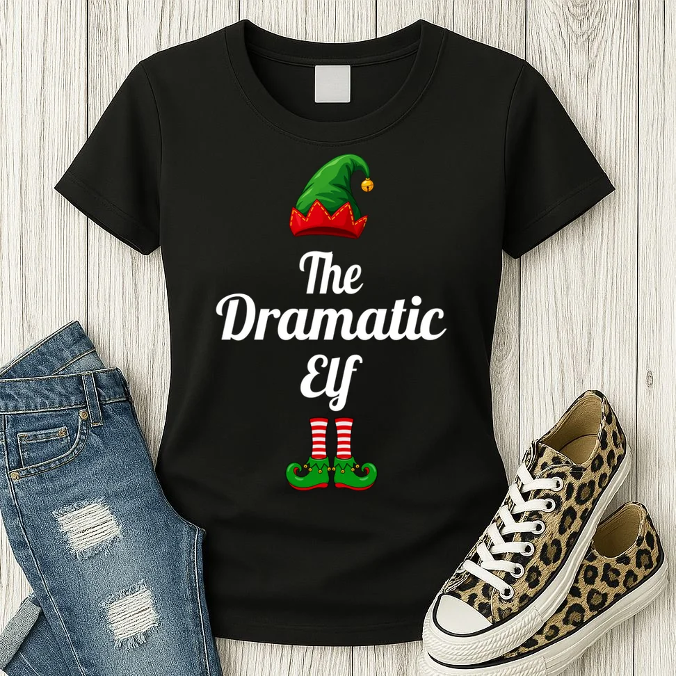 Custom Text Elf Design – Christmas Hat & Curled Shoes Women's T-Shirt - Front 2