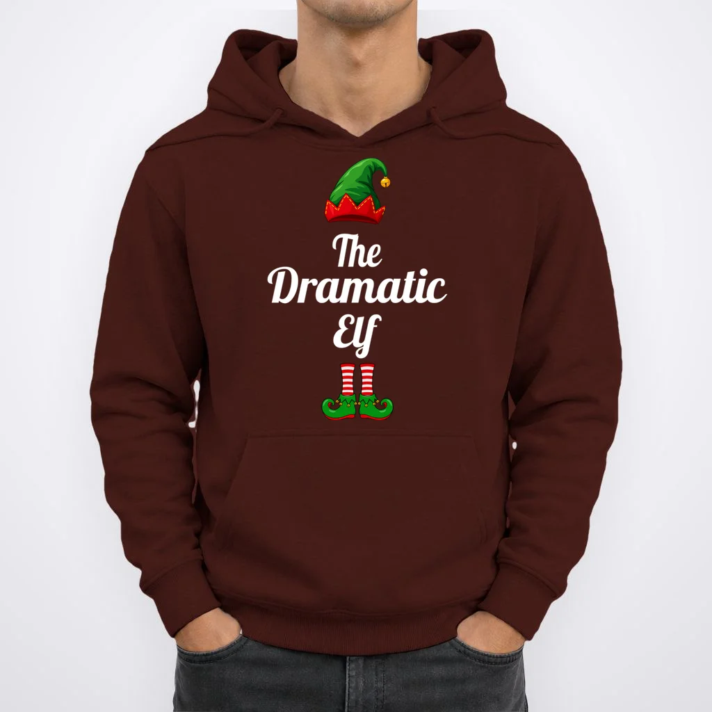 Custom Text Elf Design – Christmas Hat & Curled Shoes Men's Hoodie - Front 1