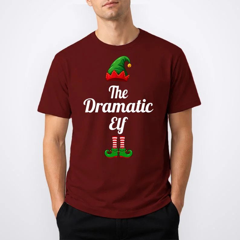 Custom Text Elf Design – Christmas Hat & Curled Shoes Men's T-Shirt - Front 1