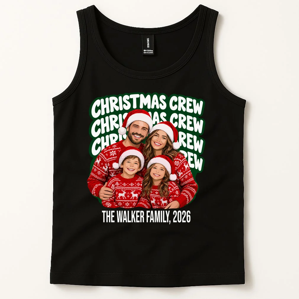 Christmas Crew Family Photo Design 2026 Men's Tank Top - Front 1