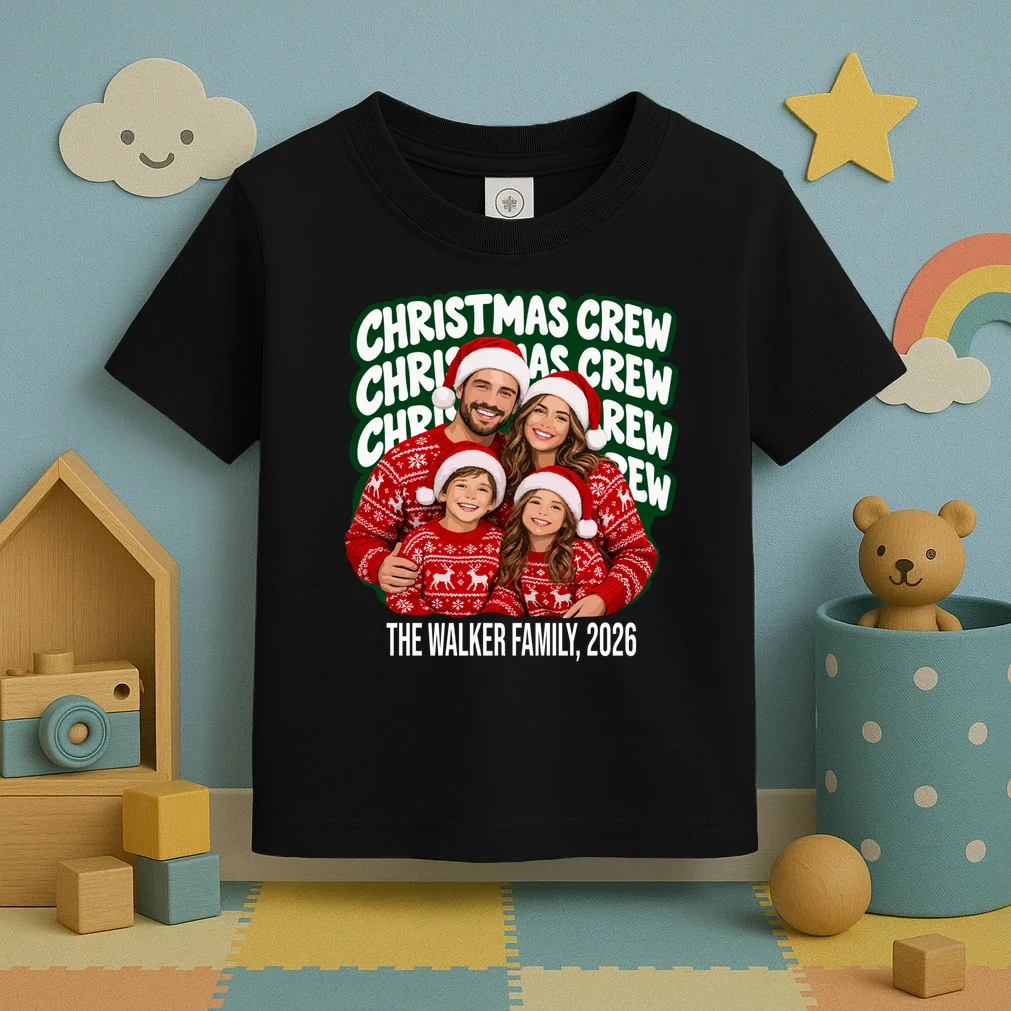 Christmas Crew Family Photo Design 2026 Toddler T-Shirt - Front 2