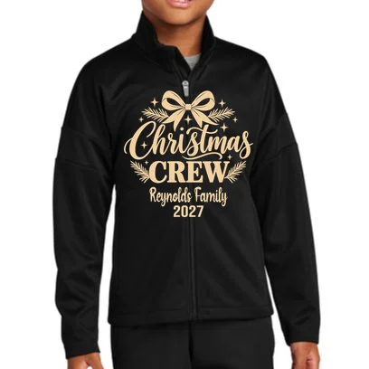 Christmas Crew Family Holiday Gathering - Custom Family Name Kids Jacket Front