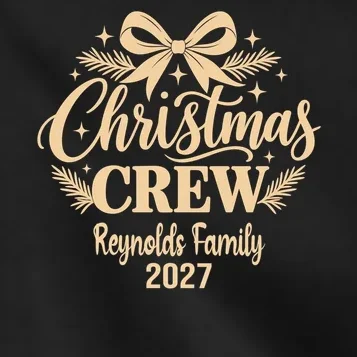 Christmas Crew Family Holiday Gathering - Custom Family Name Kids Jacket - Front - Close-up