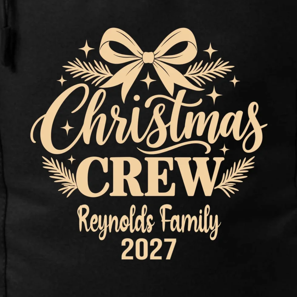 Christmas Crew Family Holiday Gathering - Custom Family Name Backpack - Front - Close-up