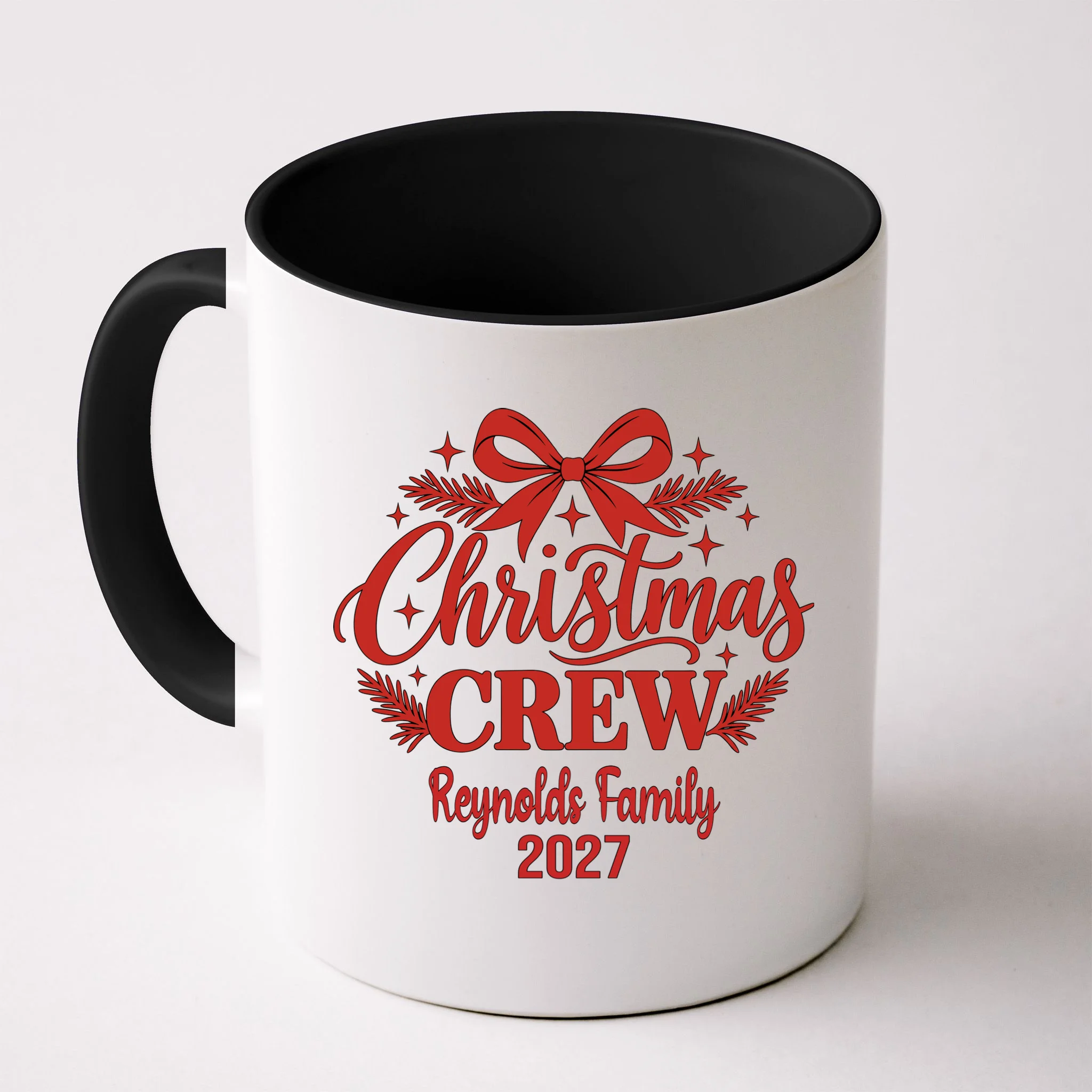 Christmas Crew Family Holiday Gathering - Custom Family Name Mug Front
